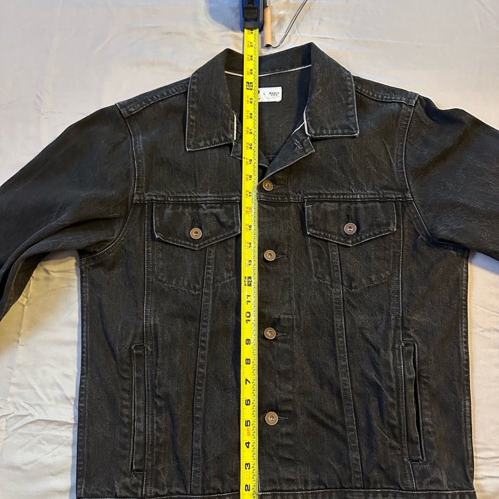 Tellason denim jacket men’s, black color,  size L, selvedge denim - Picture 8 of 10